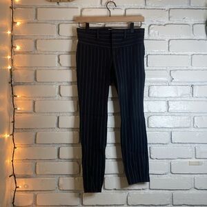 GAP womens skinny ankle work pants jeans black striped petite